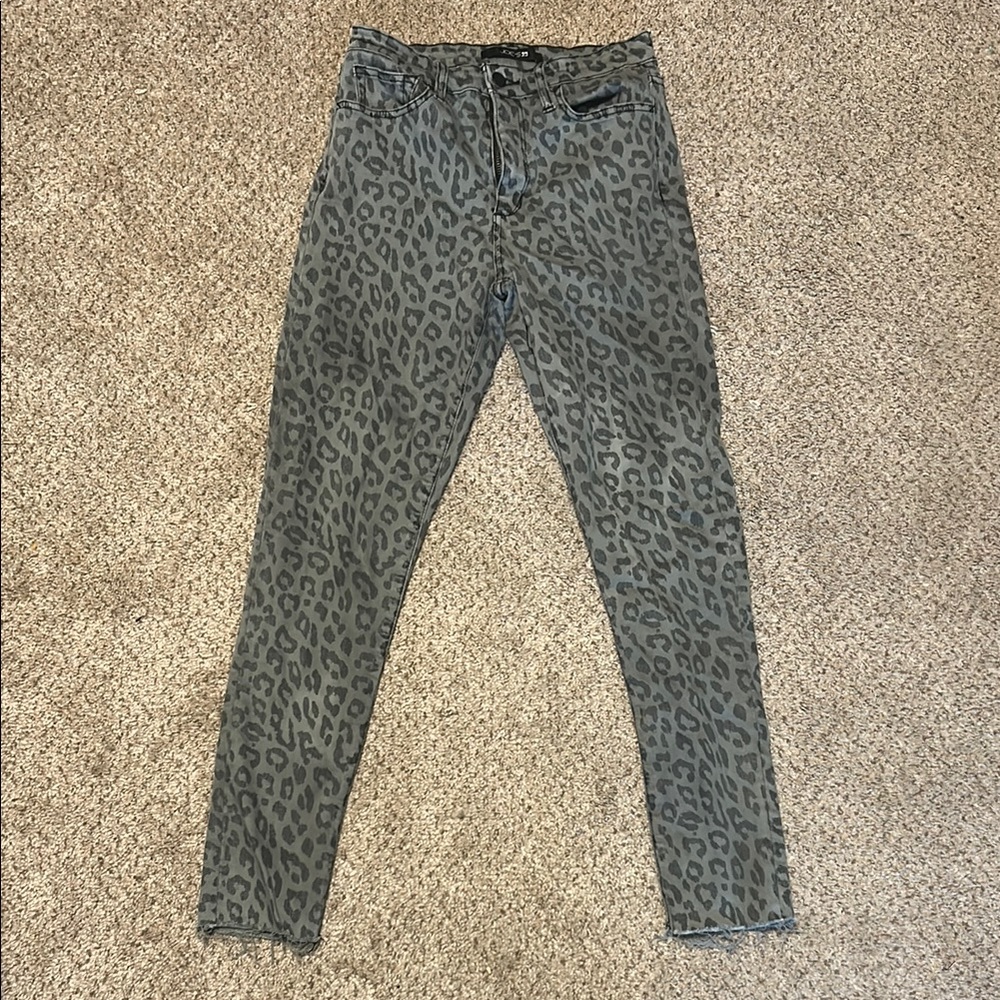 Joe's Jeans Grey Leopard Skinny Jeans